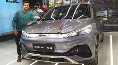 BYD Atto 3 Electric SUV reaches dealership Quick walkaround video