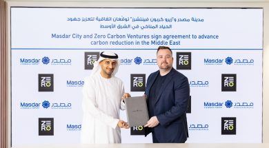 Masdar City and Zero Carbon Ventures sign agreement to advance carbon reduction in the Middle East