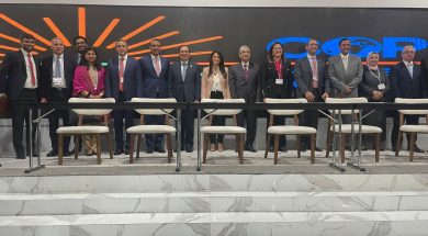 Sumant Sinha, Chairman, and CEO of Leading global renewable energy company ReNew Power signing in presence of key ministers in the Egyptian Pavilion at COP27
