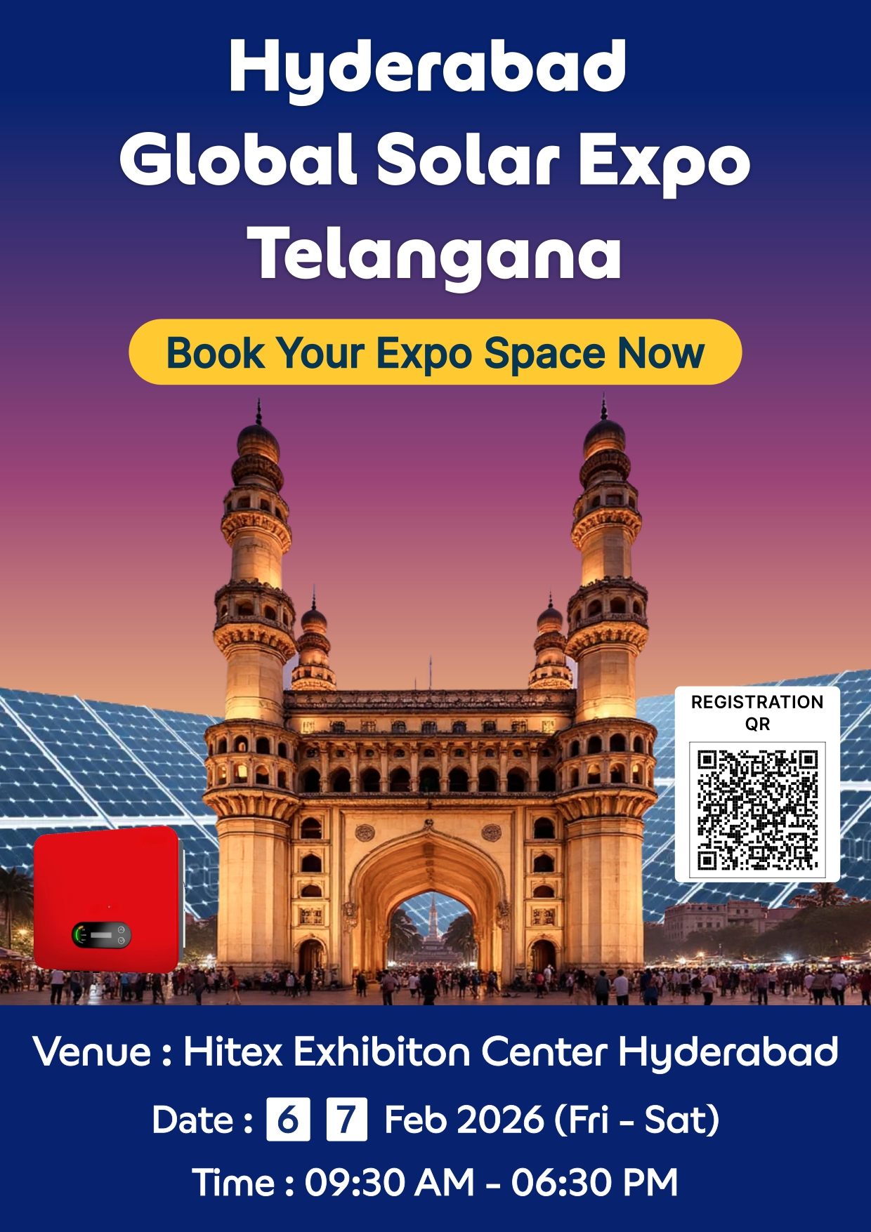 Hyderabad – Global Solar Expo, SuryaCon Conference, Telangana & AP