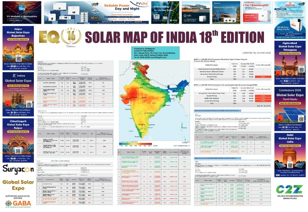 EQ Solar Map of India 18th Edition November 2025 – OUT NOW !!!