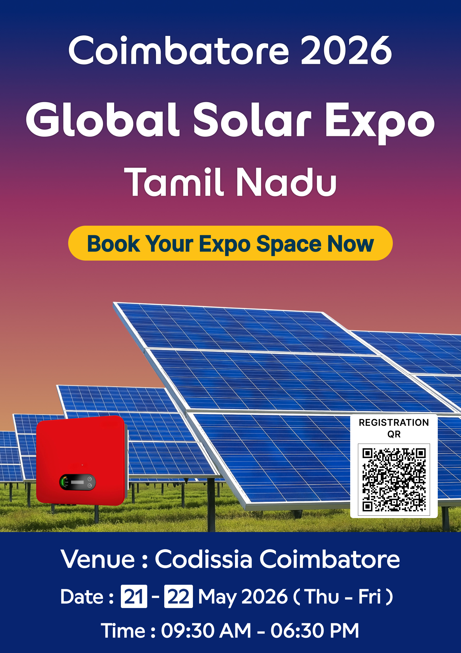 Coimbatore 2026 – EQMag’s Global Solar Expo Tamil Nadu